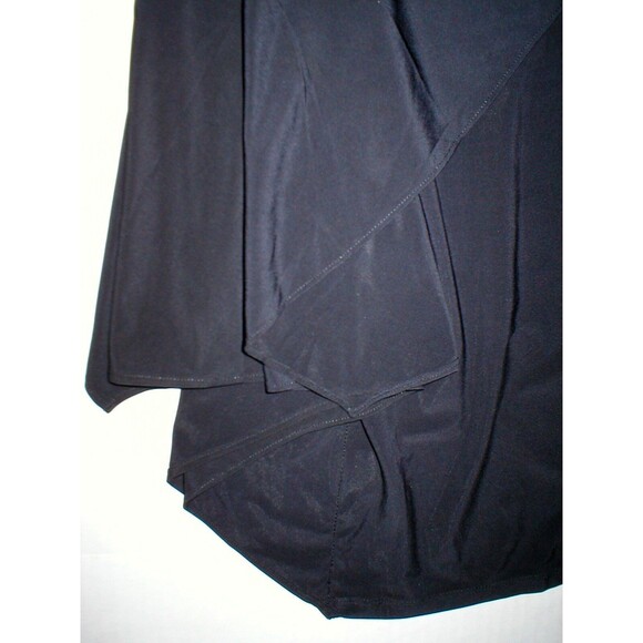 NWT New Designer Josie Natori Top Tank S Tiered Black Layered Womens Sleeveless - Picture 5 of 6